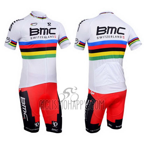 UCI Mondo Campione Cycling Jersey Bib Short 2013 Men Short Sleeve BMC